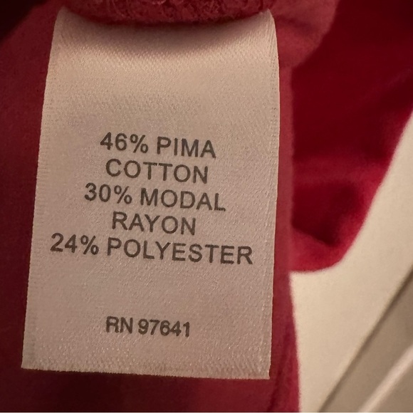 J. Jill Red Velvet Dress Long Sleeve Shift Size M Pima Cotton Holiday Romantic - Picture 6 of 8